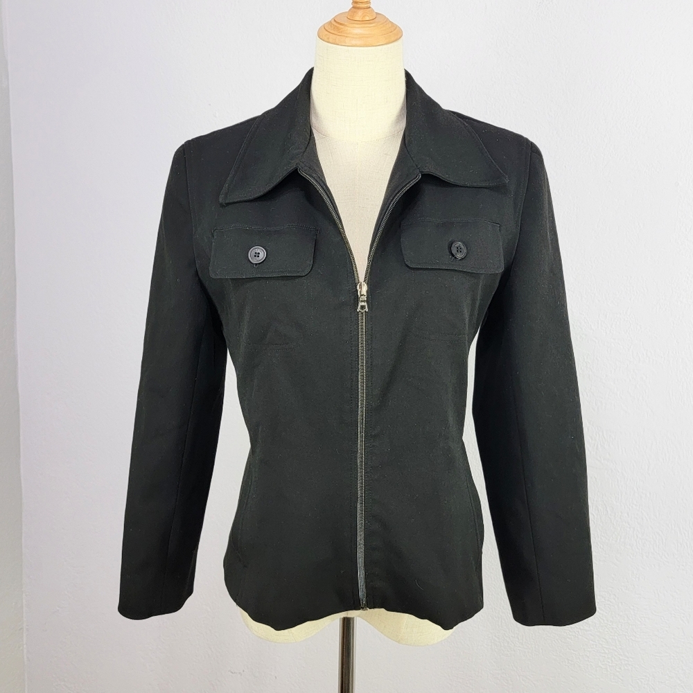 Vertigo Paris Black Zip Blazer Jacket Women’s Siz… - image 2